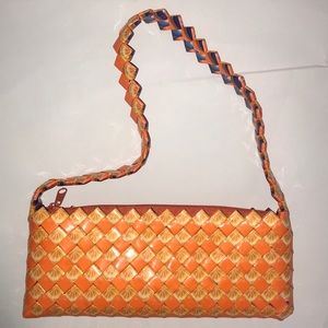 SALE! New handmade recycled woven shoulder bag